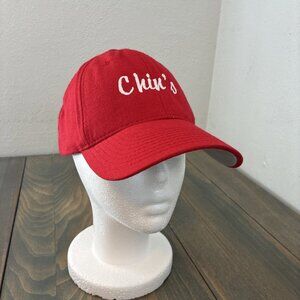 Chin’s Gourmet Chinese Food California Red Embroidered Strapback Hat (K9)